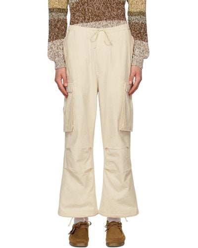 STORY mfg. Off- Peace Cargo Trousers - Natural