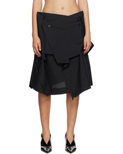 132 5. Issey Miyake Solid Skirt - Black