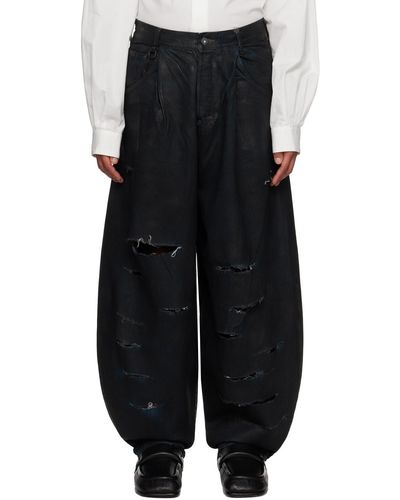 SOSHIOTSUKI Knicker Bockers Jeans - Black