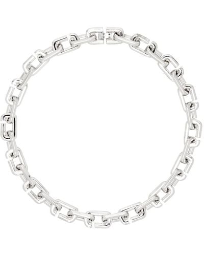 Marc Jacobs Silver 'the J Marc Chain Link' Necklace - Metallic