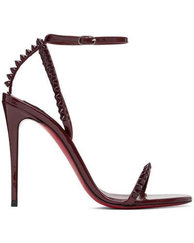 Christian Louboutin Burgundy So Me 100 Sandals - Brown