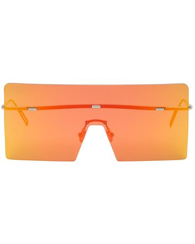 Dior Lunettes de soleil de style visiere orange Hardior