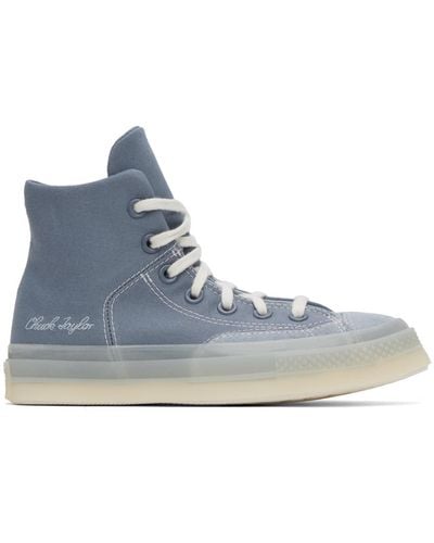 Converse Grey Chuck 70 Marquis Trainers - Blue