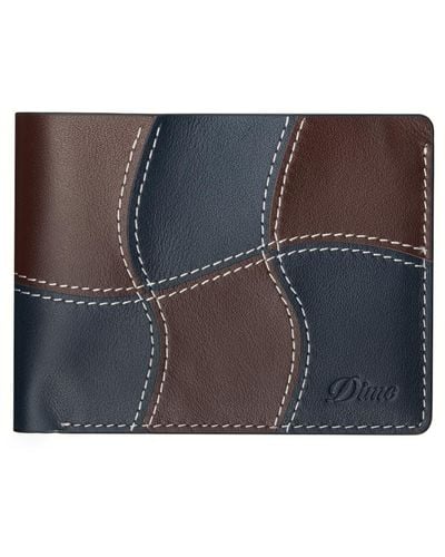 Dime Wave Leather Wallet - Blue