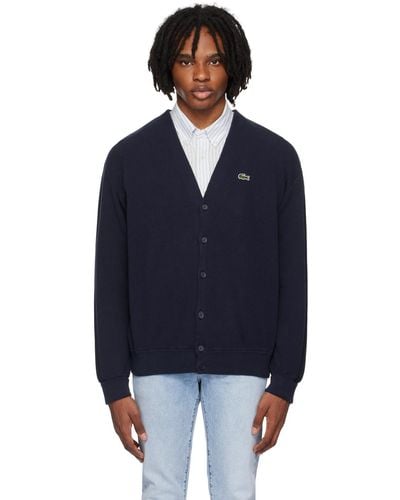 Lacoste Relaxed-fit Cardigan - Blue