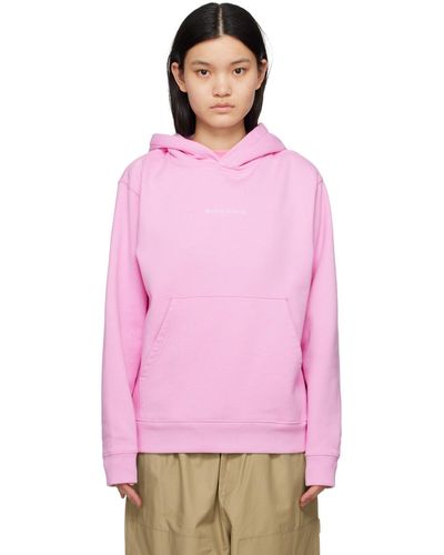 Maison Kitsuné Pink Embroidered Cordless Hoodie