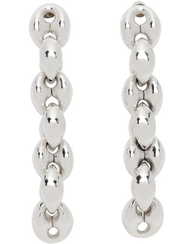 Jil Sander Silver Chain Earrings - Multicolour