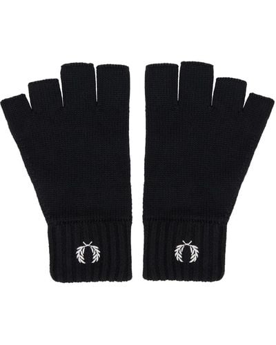 Fred Perry F Perry Fingerless Gloves - Black