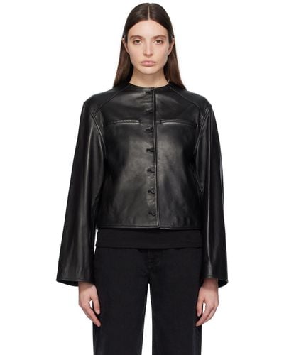 Loulou Studio Brize Leather Jacket - Black