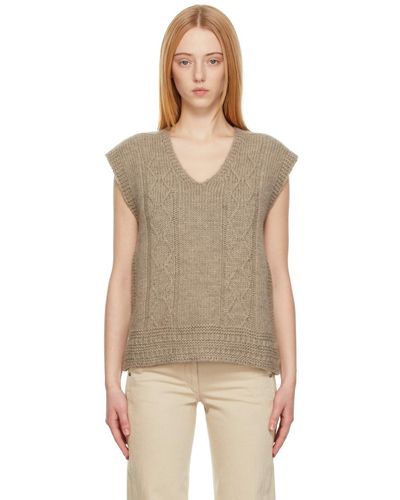 Our Legacy Reversed Cable Vest - Natural