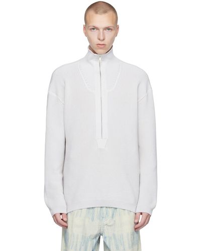 Our Legacy Off-white Half-zip Sweater