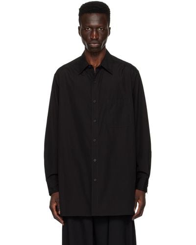 Yohji Yamamoto Chemise noire à poche