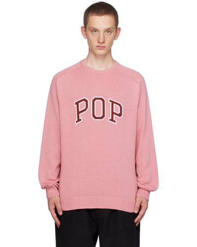 Pop Trading Co. Appliqué Sweater - Pink