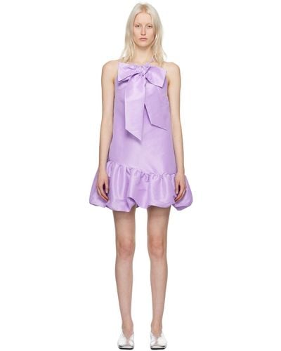 Kika Vargas Ssense Exclusive Purple Suzi Minidress