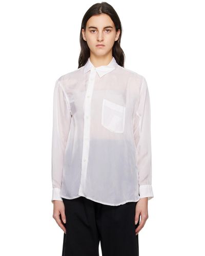 COMME DES GARÇON BLACK Comme Des Garçons Asymmetric Shirt - White
