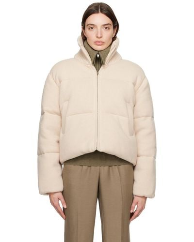 JOSEPH Off-white Quilted Down Jacket - Natural