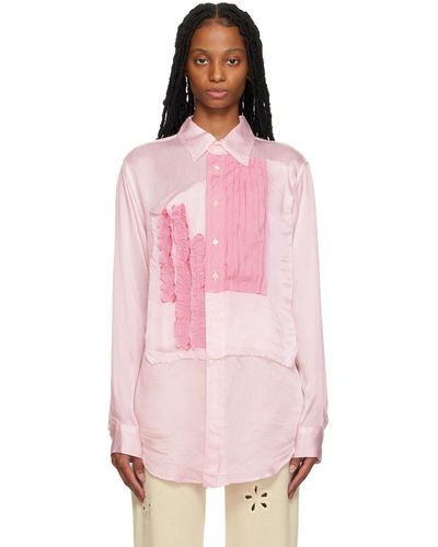 Edward Cuming Panelled Shirt - Pink
