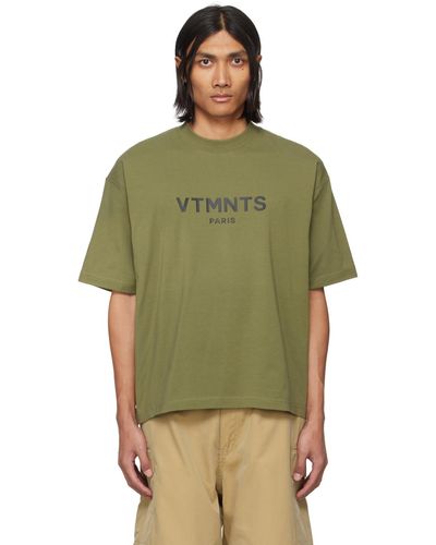 VTMNTS T-shirt vert à logo imprimé