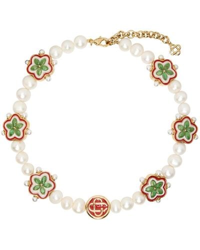 Casablancabrand Gradient Flower Short Necklace - Metallic