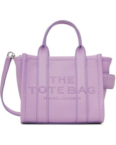 Marc Jacobs 'The Leather Crossbody' Tote - Purple