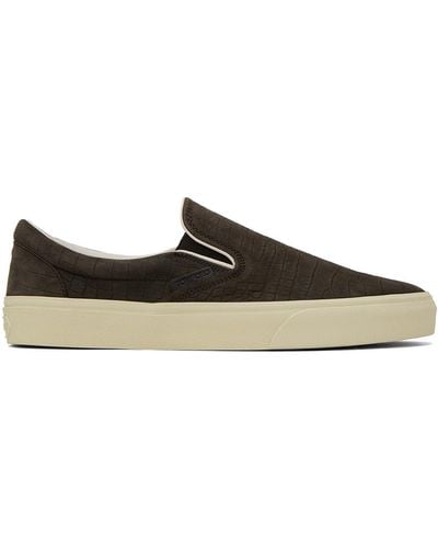 Tom Ford Brown Jude Slip-on Trainers - Black