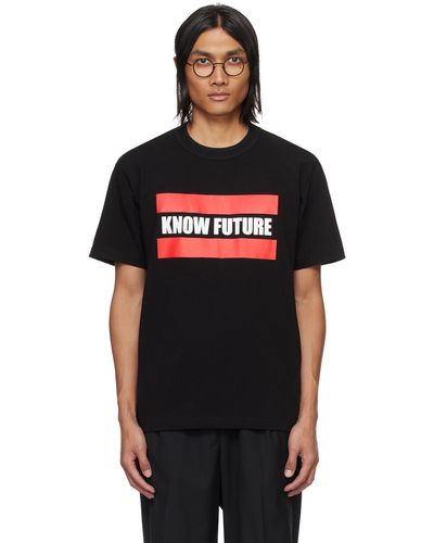 Sacai T-shirt 'know future' noir