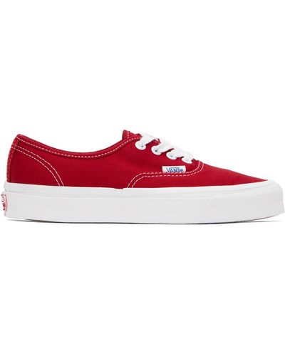 Vans Red Og Authentic Lx Trainers