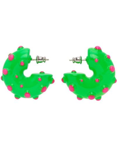 Safsafu Neon Rave Earrings - Green
