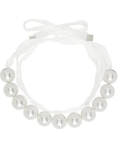 we11done Pearl Necklace - White