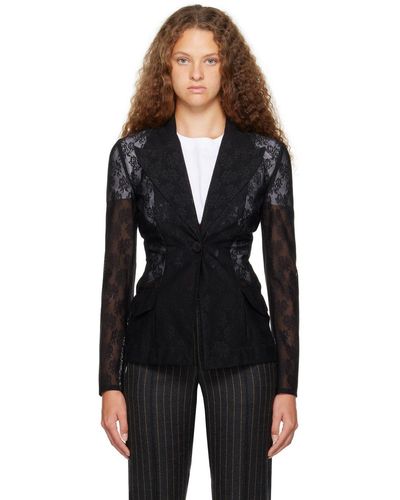 Sheer blazer jacket shop