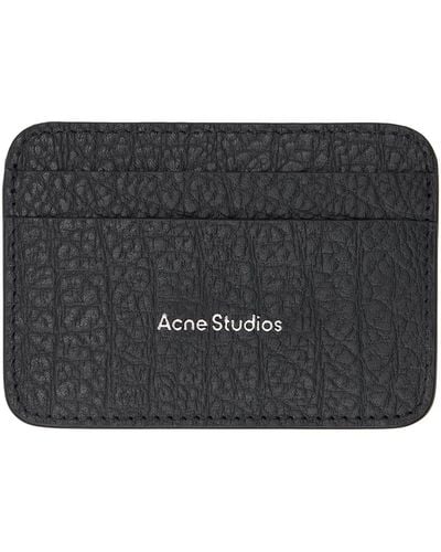 Acne Studios レザー カードケース - ブラック