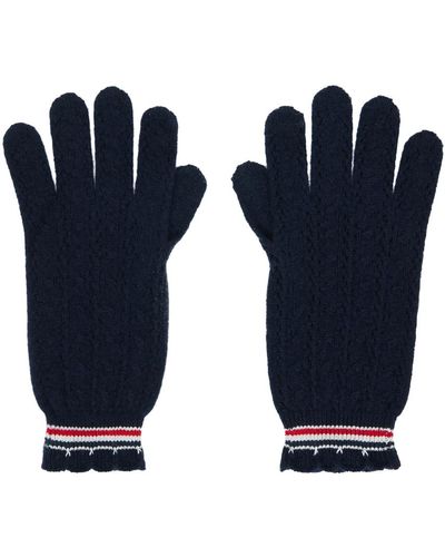 Thom Browne Thom E Touchscreen Gloves - Blue