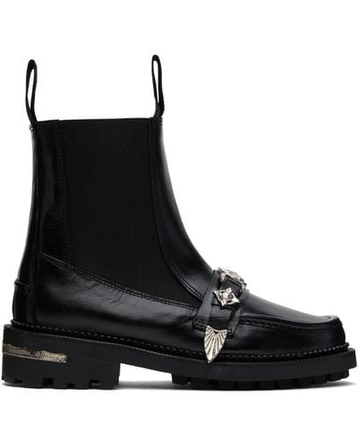 Toga Embellished Chelsea Boots - Black