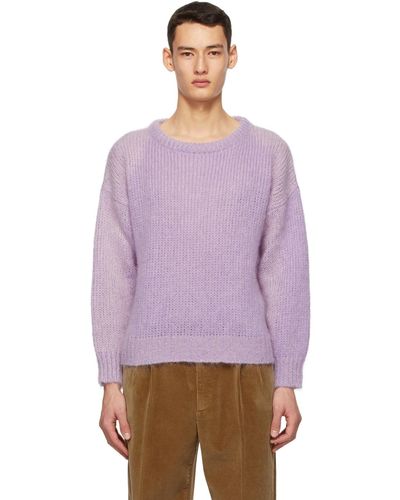 Gucci Purple Knit Wool & Mohair Sweater