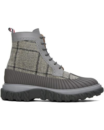 Thom Browne Grey Longwing Duck Boots - Black