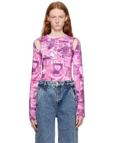 Moschino Jeans Graphic Bodysuit - Pink