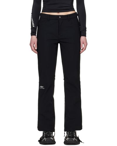 Balenciaga Pantalon de ski noir à logo 3b sports - skiwear