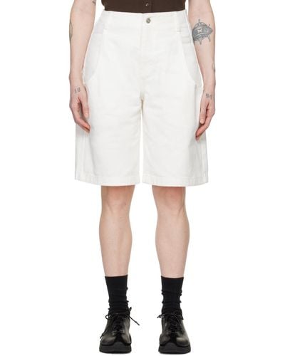 Amomento Pocket Denim Shorts - White