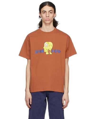 Brain Dead Brown Handheld T-shirt - Multicolour