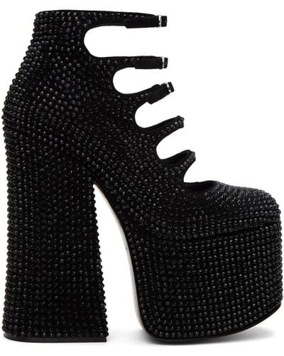 Marc Jacobs Chaussures à talon bottier kiki noires à pierres du rhin