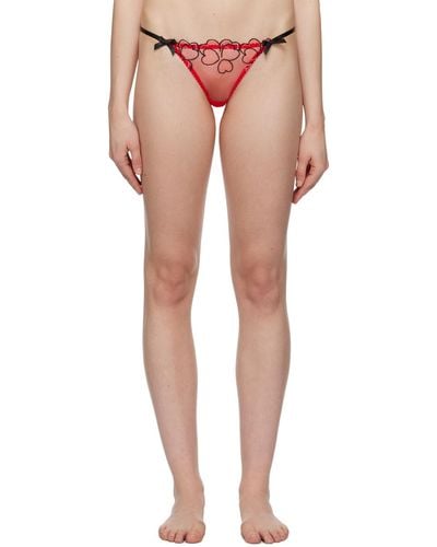 Agent Provocateur Red Maysie Thong - Multicolour