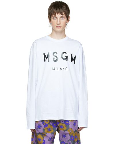 MSGM Printed Long Sleeve T-shirt - Multicolour