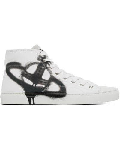 Vivienne Westwood Plimsoll High Top Canvas Sneakers - Black