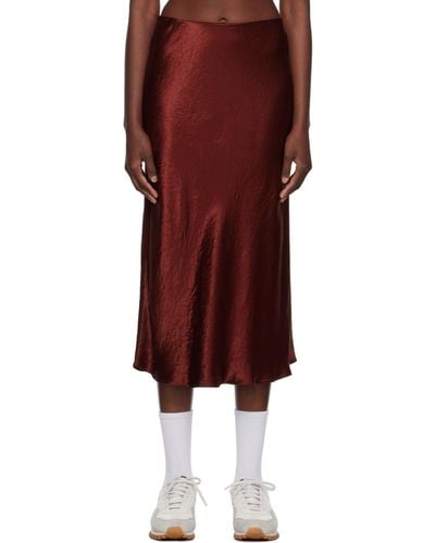 Max Mara Red Alessio Midi Skirt