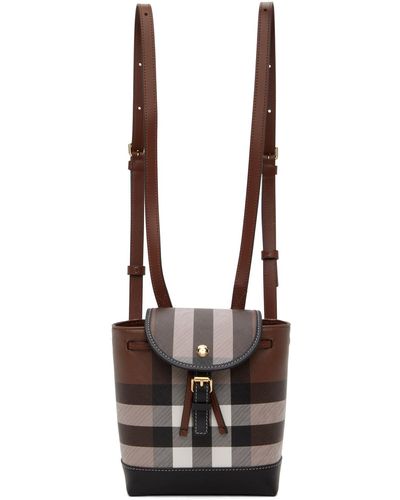 Burberry Brown Micro Backpack - Black