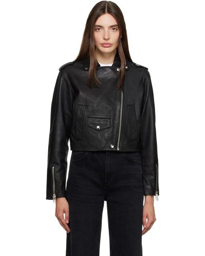 Citizens of Humanity Aria Leather Jacket - Black