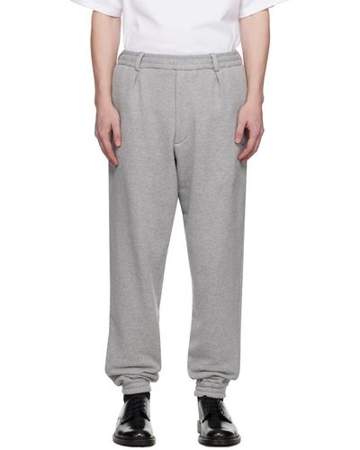Lownn Pantalon de survêtement gris à taille élastique