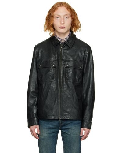 Belstaff Tour Overshirt Leather Jacket - Black