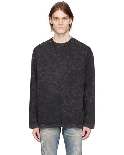 John Elliott Mineral Wash Long Sleeve T-shirt - Black