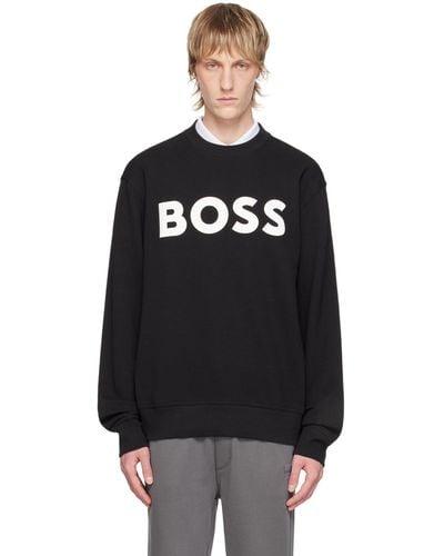 BOSS ボンディングロゴ スウェットシャツ - ブラック